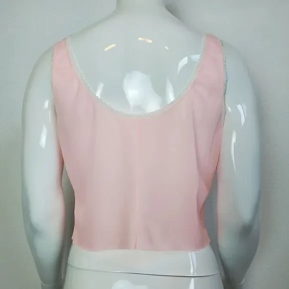 Vintage 60s Deena Pink Slip Tank Top - Picture 4 of 9